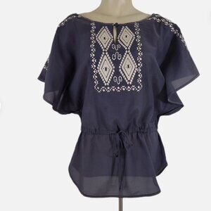 Yoana Baraschi Black Embellished Boxy Blouse